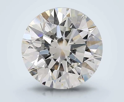6.06ct I SI2 Rare Carat Ideal Cut Round Diamond
