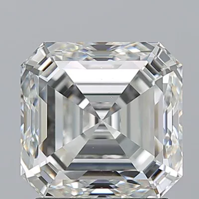 2.21ct I VS2 Rare Carat Ideal Cut Asscher Diamond