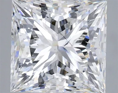 5.09ct G SI1 Rare Carat Ideal Cut Princess Lab Grown Diamond