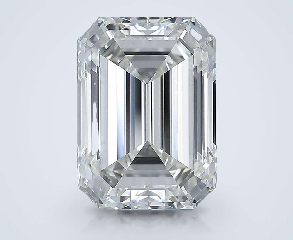 5.10ct K VVS2 Rare Carat Ideal Cut Emerald Diamond