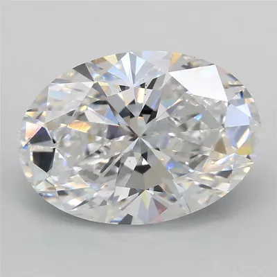 3.09ct E VS1 Rare Carat Ideal Cut Oval Lab Grown Diamond