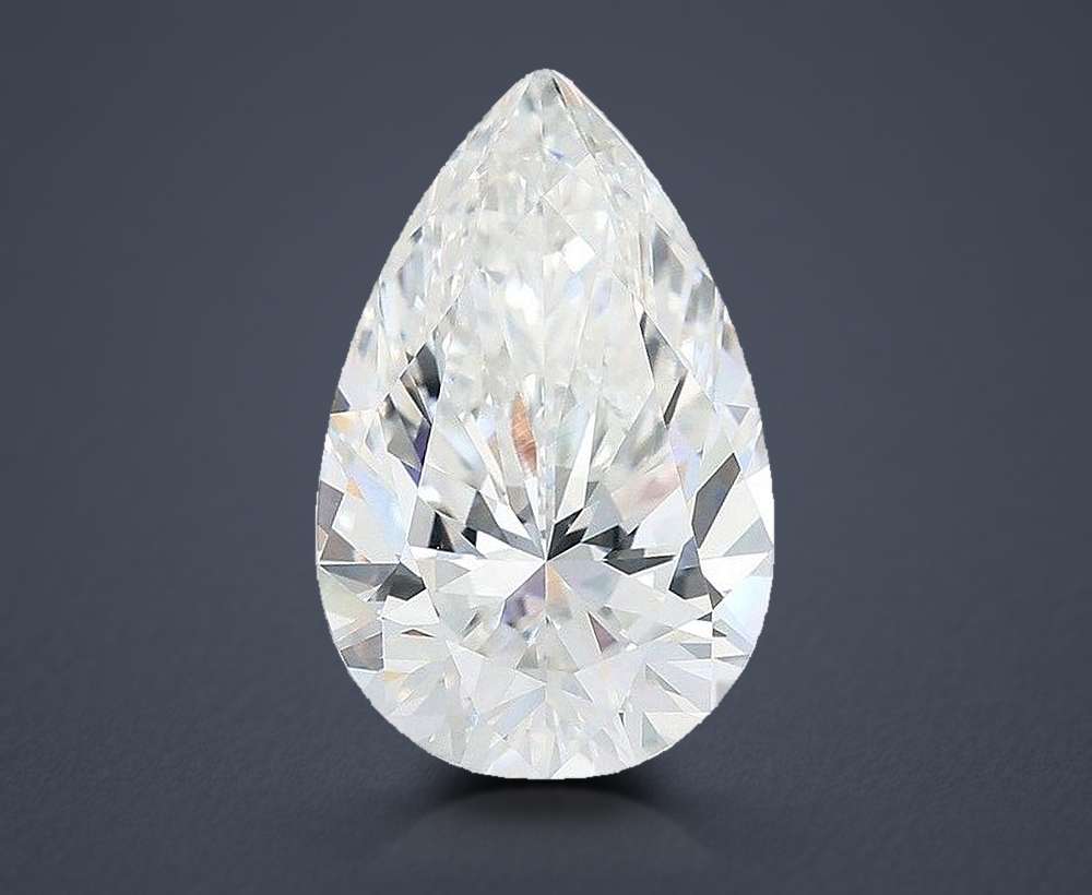 7.09ct E VVS2 Rare Carat Ideal Cut Pear Lab Grown Diamond