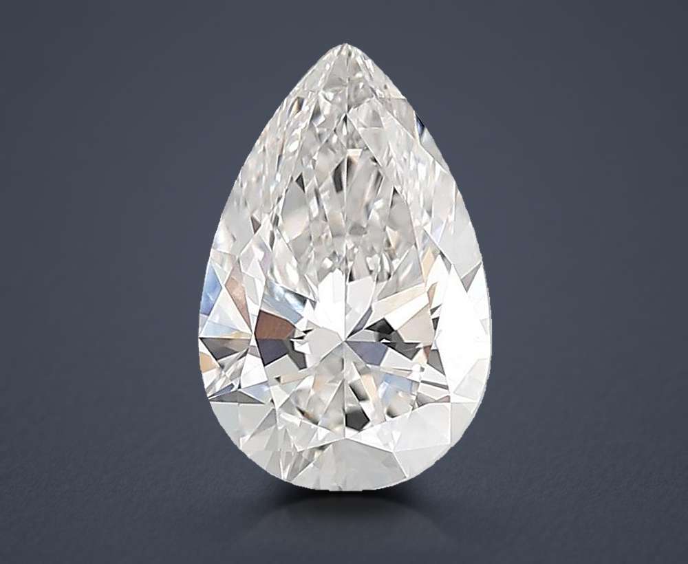 5.41ct F VVS2 Rare Carat Ideal Cut Pear Lab Grown Diamond