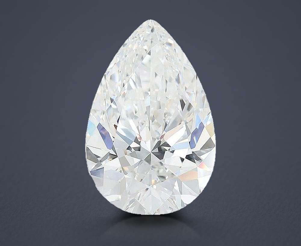 6.09ct E VVS2 Rare Carat Ideal Cut Pear Lab Grown Diamond