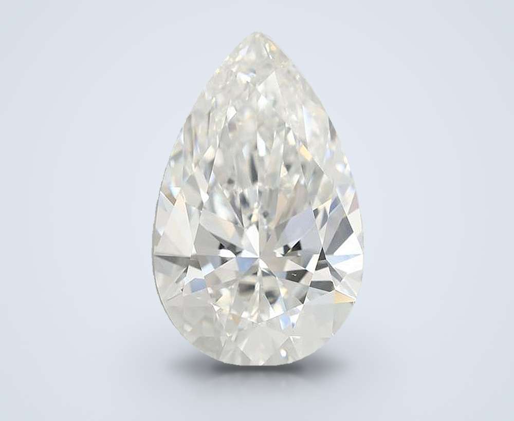 5.06ct F VVS2 Rare Carat Ideal Cut Pear Lab Grown Diamond