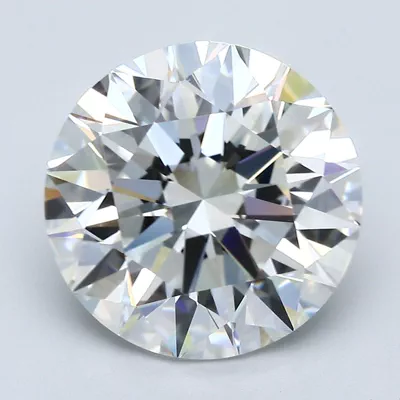 5.86ct H VS2 Rare Carat Ideal Cut Round Diamond