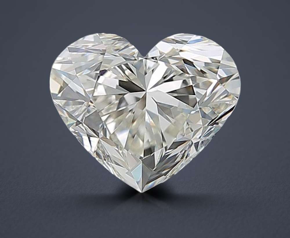 0.91ct K VVS2 Rare Carat Ideal Cut Heart Diamond