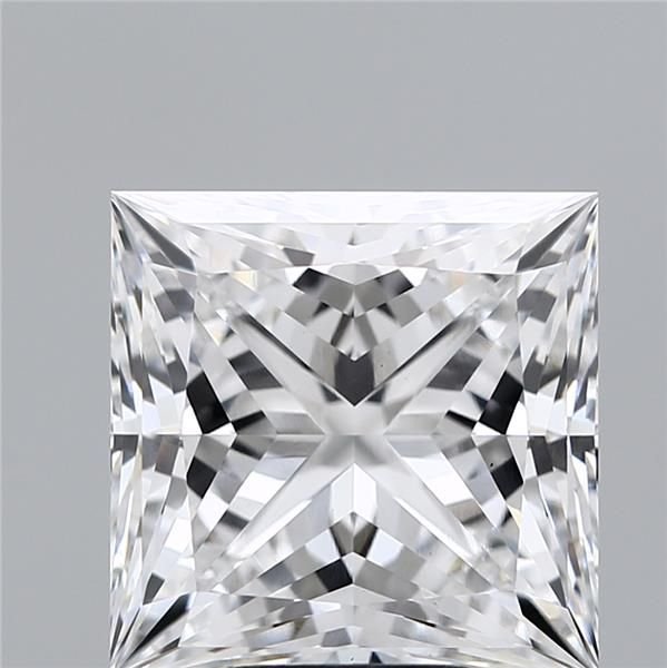 6.28ct F VS1 Rare Carat Ideal Cut Princess Lab Grown Diamond