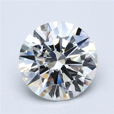 7.01ct F VS2 Rare Carat Ideal Cut Round Diamond