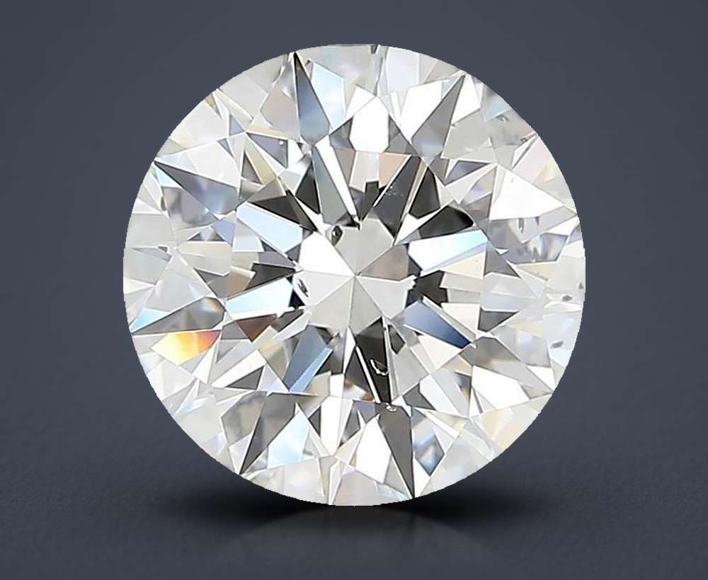 3.01ct G SI1 Rare Carat Ideal Cut Round Diamond