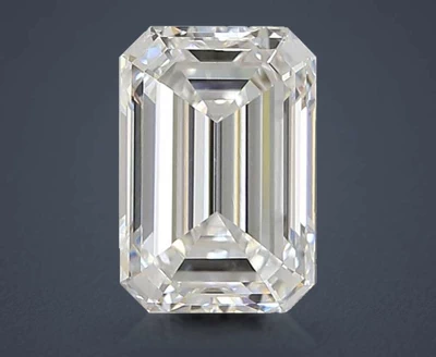 2.38ct E VVS2 Rare Carat Ideal Cut Emerald Lab Grown Diamond