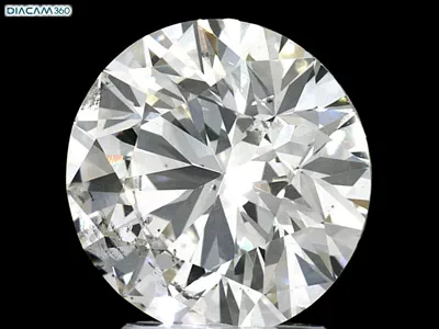 3.29ct K SI2 Rare Carat Ideal Cut Round Diamond