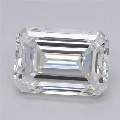 1.59ct F VVS2 Rare Carat Ideal Cut Emerald Lab Grown Diamond