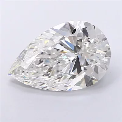 5.04ct F VS2 Rare Carat Ideal Cut Pear Lab Grown Diamond