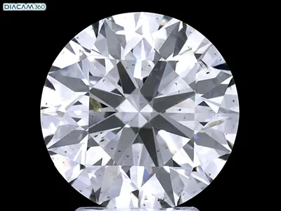 4.04ct K SI2 Rare Carat Ideal Cut Round Diamond
