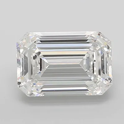 10.06ct F VVS2 Rare Carat Ideal Cut Emerald Lab Grown Diamond