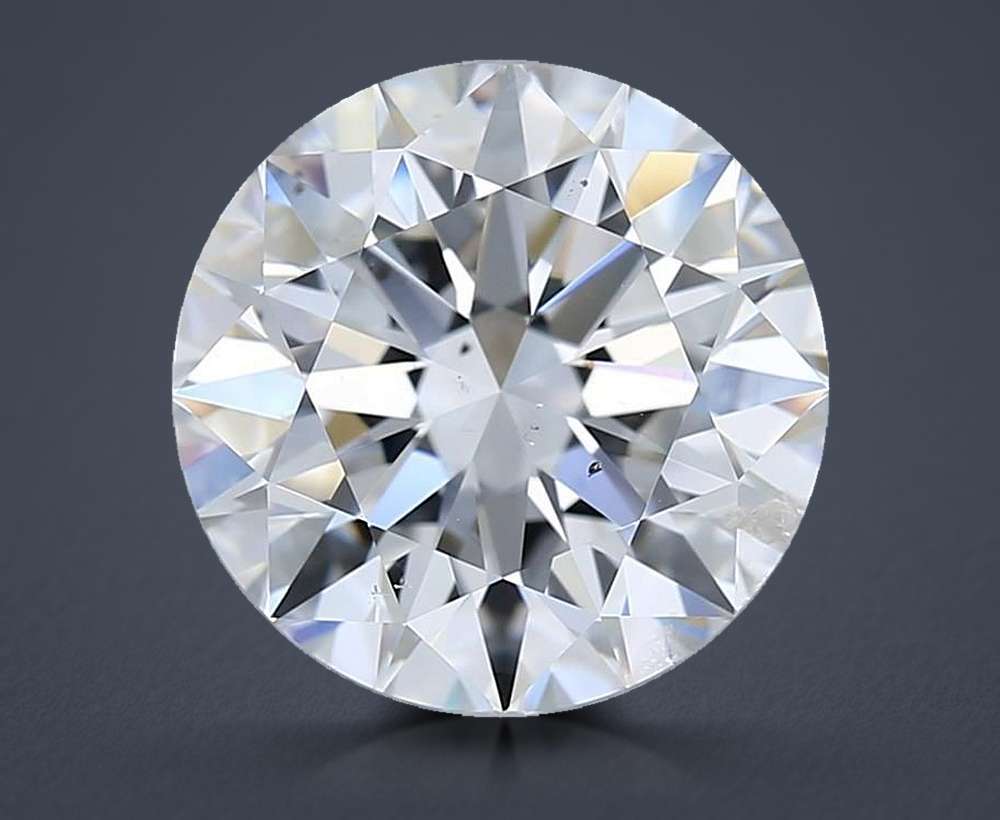 3.71ct F SI2 Rare Carat Ideal Cut Round Diamond