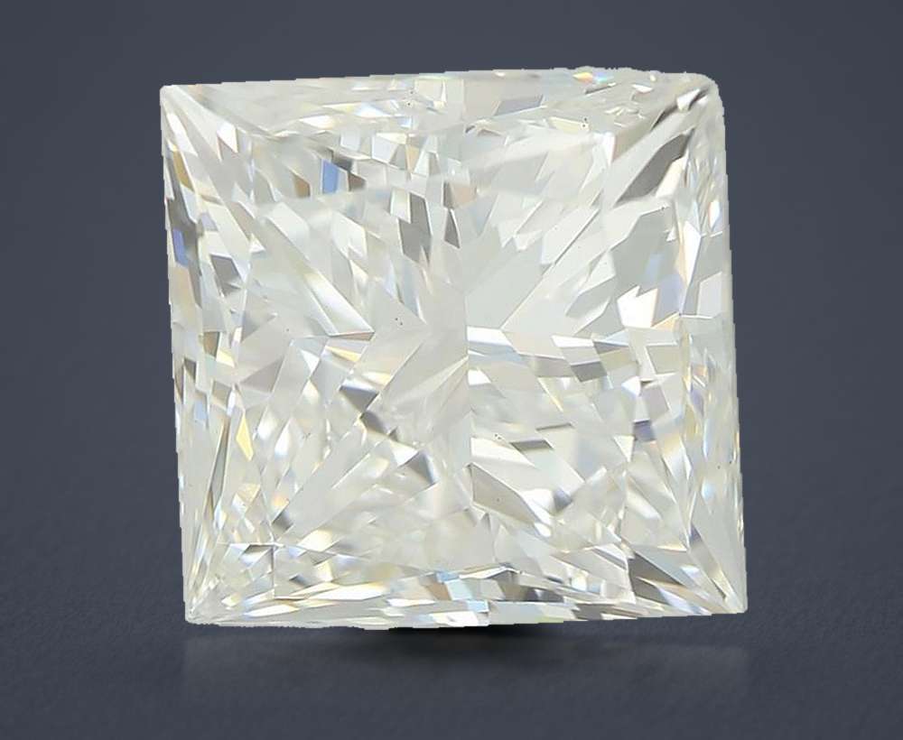 4.02ct E VS1 Rare Carat Ideal Cut Princess Lab Grown Diamond