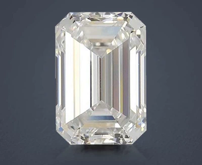 3.59ct F VS2 Rare Carat Ideal Cut Emerald Lab Grown Diamond
