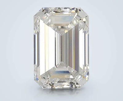 3.59ct F VS2 Rare Carat Ideal Cut Emerald Lab Grown Diamond