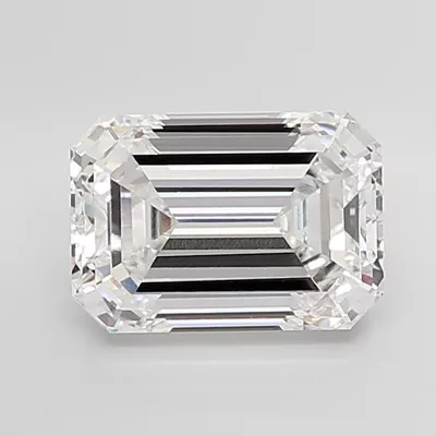 10.05ct F VVS2 Excellent Cut Emerald Lab Grown Diamond