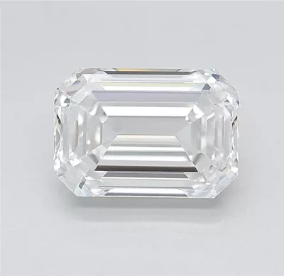4.00ct F VVS2 Rare Carat Ideal Cut Emerald Lab Grown Diamond
