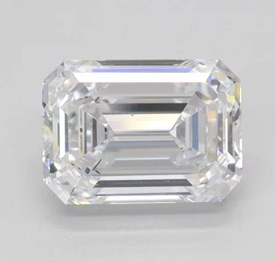 1.00ct D SI1 Rare Carat Ideal Cut Emerald Lab Grown Diamond