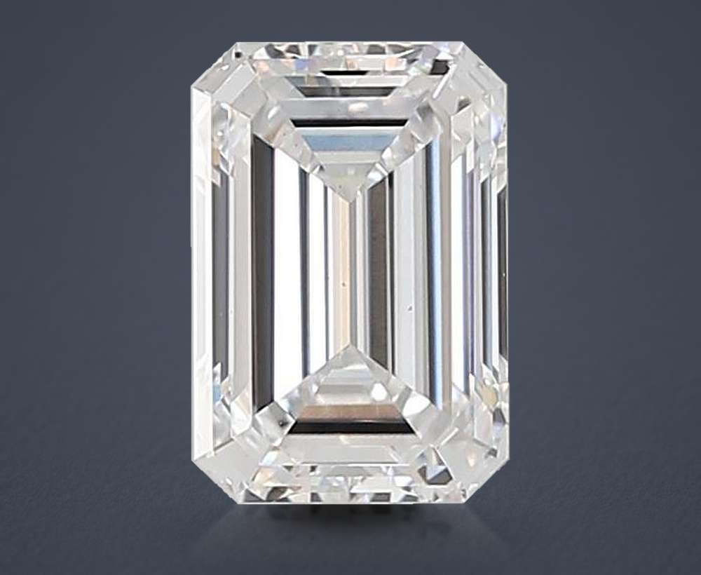 2.60ct E VS1 Rare Carat Ideal Cut Emerald Lab Grown Diamond