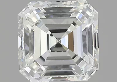 3.26ct F VVS2 Rare Carat Ideal Cut Asscher Diamond