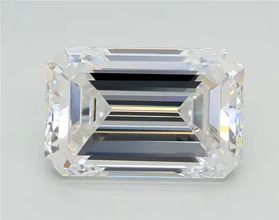 3.50ct E SI1 Rare Carat Ideal Cut Emerald Lab Grown Diamond