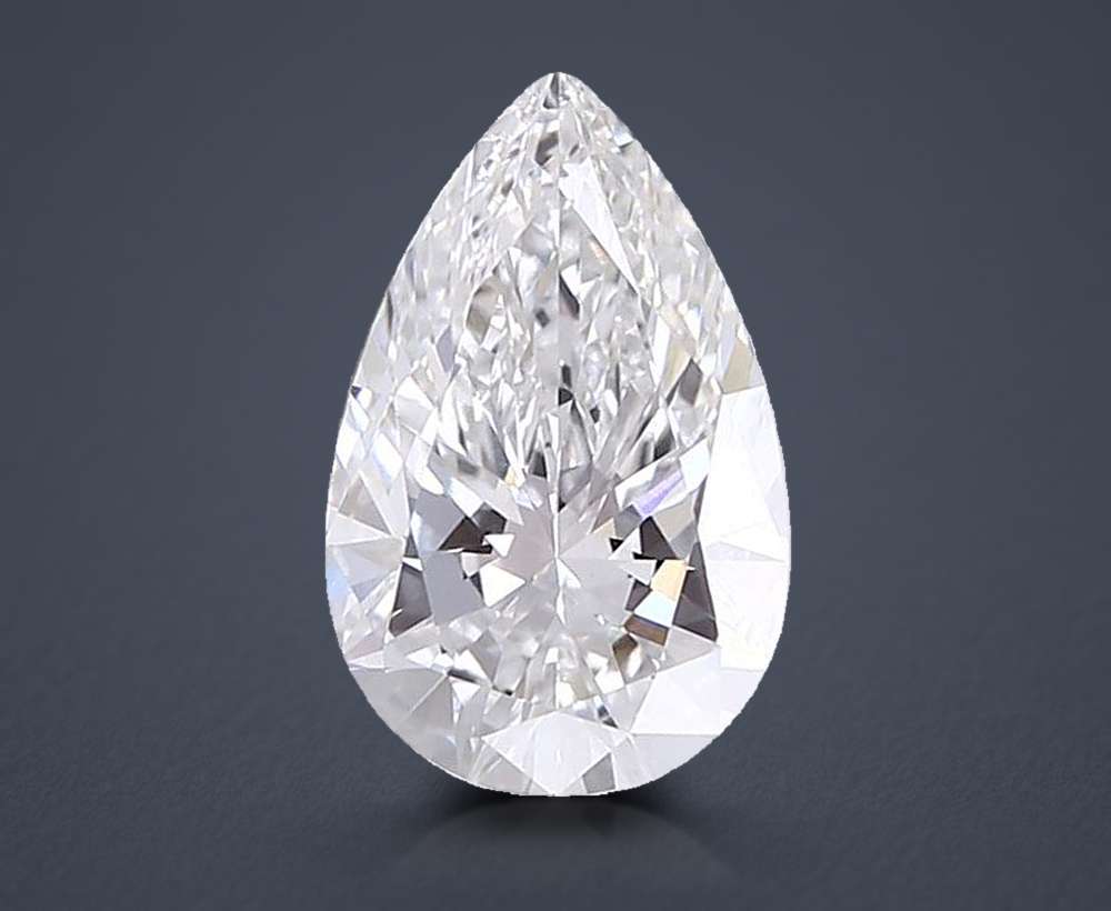 2.10ct E VVS2 Rare Carat Ideal Cut Pear Lab Grown Diamond
