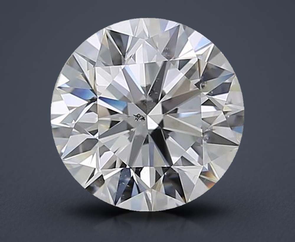 3.01ct E SI2 Rare Carat Ideal Cut Round Diamond