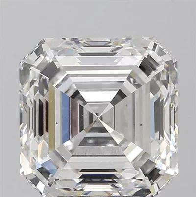 7.00ct F VS2 Rare Carat Ideal Cut Asscher Lab Grown Diamond