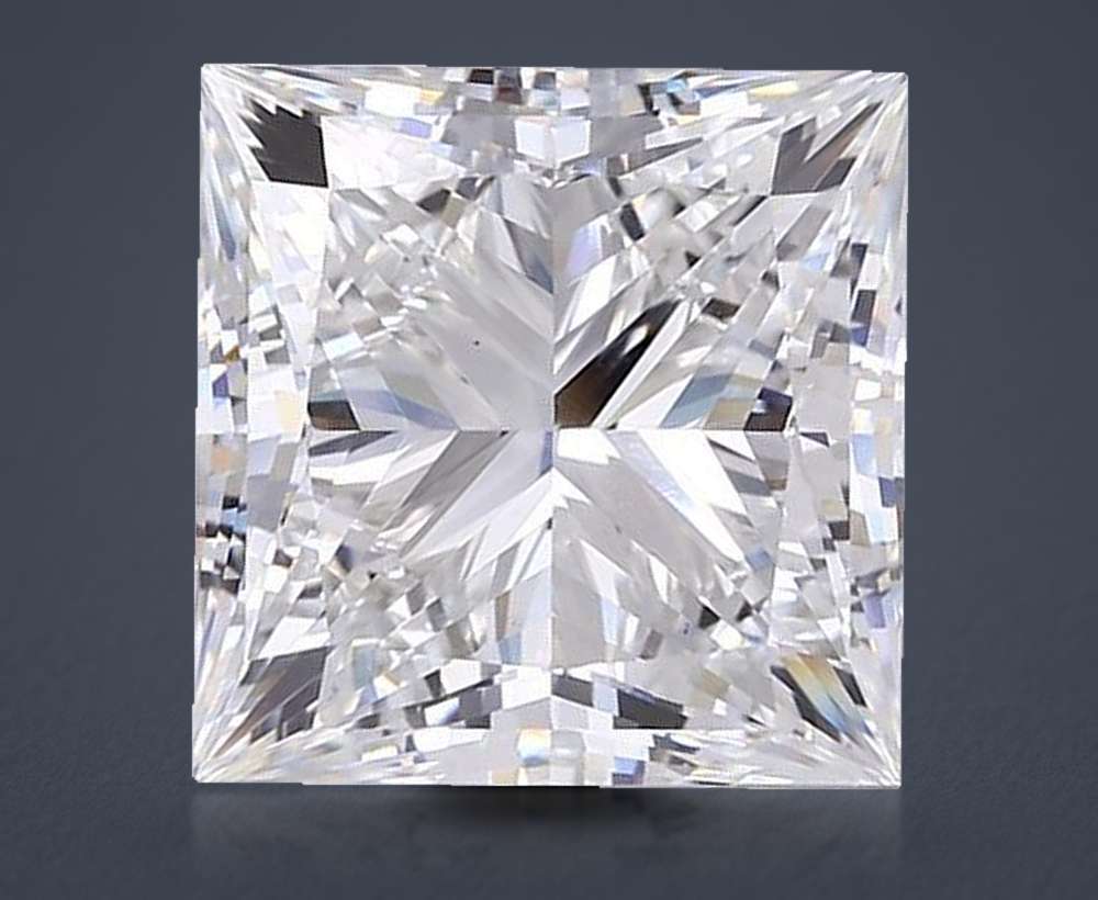 11.07ct F VS1 Rare Carat Ideal Cut Princess Lab Grown Diamond
