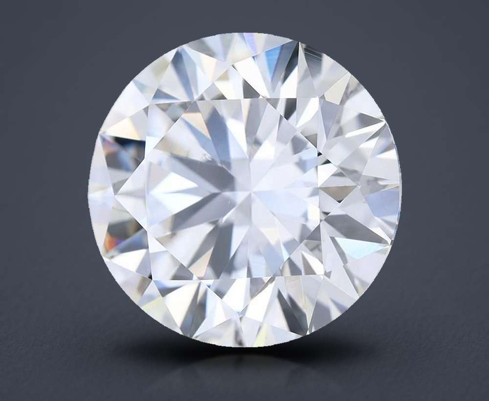 3.34ct H VS2 Rare Carat Ideal Cut Round Diamond