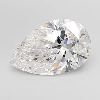 4.06ct F VVS2 Rare Carat Ideal Cut Pear Lab Grown Diamond