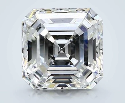 5.06ct J VS2 Rare Carat Ideal Cut Asscher Diamond