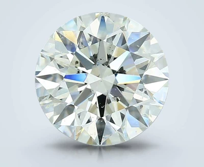 3.03ct J SI2 Rare Carat Ideal Cut Round Diamond