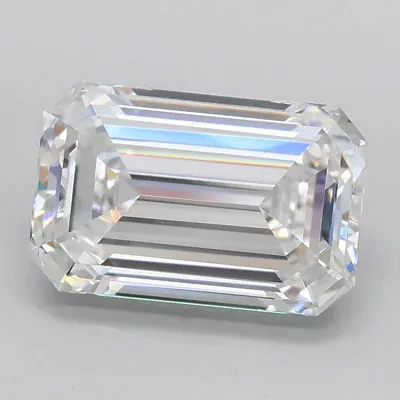 2.10ct E VVS2 Rare Carat Ideal Cut Emerald Lab Grown Diamond