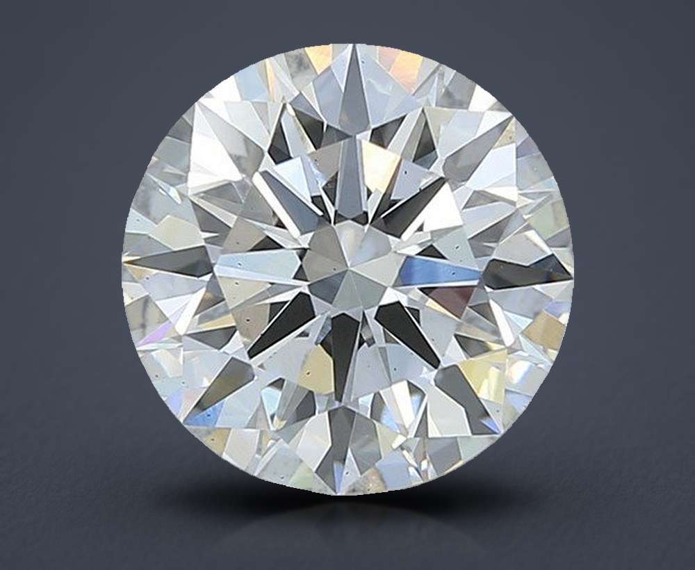 3.03ct E VS2 Rare Carat Ideal Cut Round Lab Grown Diamond