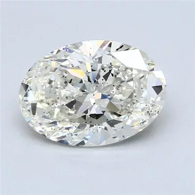 3.21ct J SI2 Rare Carat Ideal Cut Oval Diamond