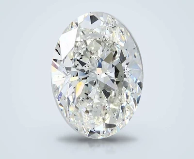 3.21ct J SI2 Rare Carat Ideal Cut Oval Diamond