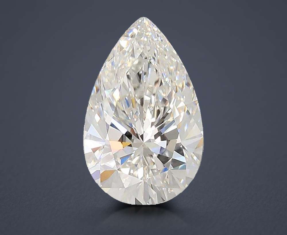 2.57ct F VVS2 Rare Carat Ideal Cut Pear Lab Grown Diamond