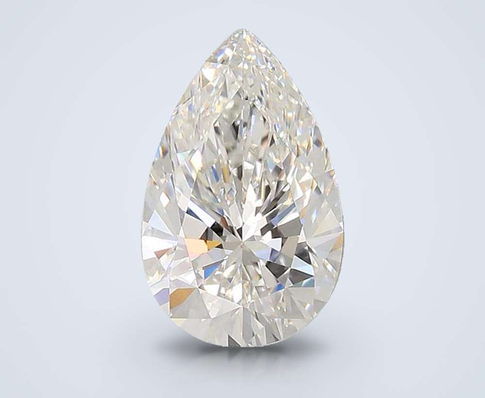 2.57ct F VVS2 Rare Carat Ideal Cut Pear Lab Grown Diamond