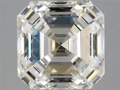 3.01ct J SI1 Rare Carat Ideal Cut Asscher Diamond
