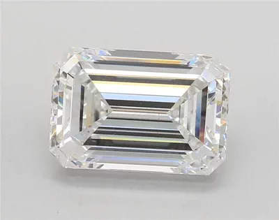 4.56ct F VS2 Rare Carat Ideal Cut Emerald Lab Grown Diamond
