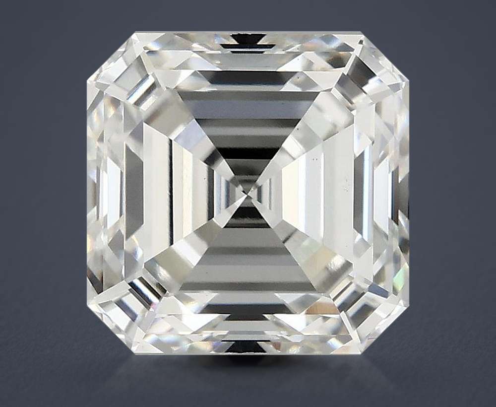 4.10ct F VS1 Very Good Cut Asscher Lab Grown Diamond