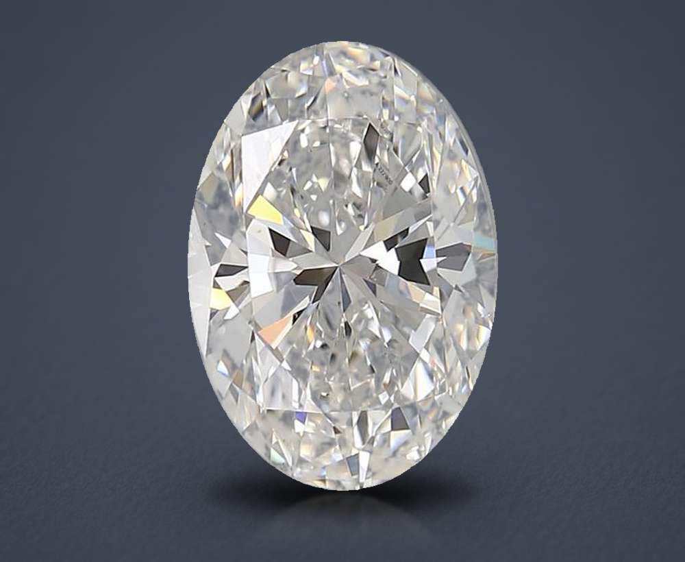 3.01ct G SI1 Rare Carat Ideal Cut Oval Diamond