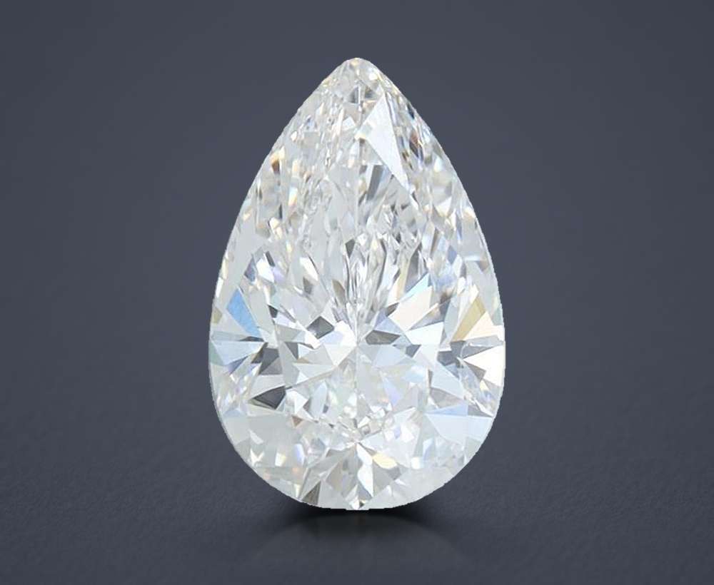1.59ct F VVS2 Rare Carat Ideal Cut Pear Lab Grown Diamond