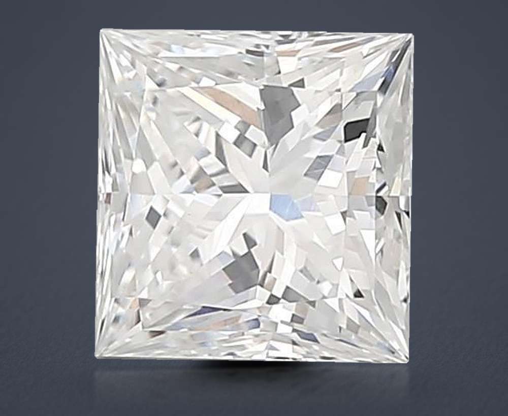 2.54ct E VVS2 Rare Carat Ideal Cut Princess Lab Grown Diamond